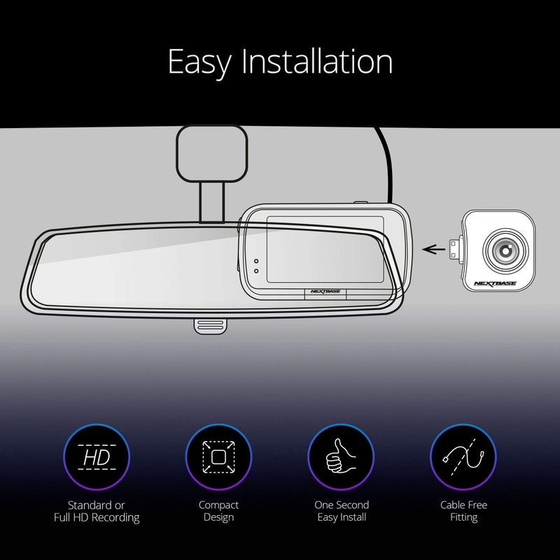 NEXT BASE Nextbase Series 2 Add-on Module Cameras â€“ 140 Degree Viewing Angle Cabin View Dash Camera for Commercial Use â€“ Compatible with Series 2 322GW, 422GW, 522GW and 622GW Dash Cam Models - Image 4
